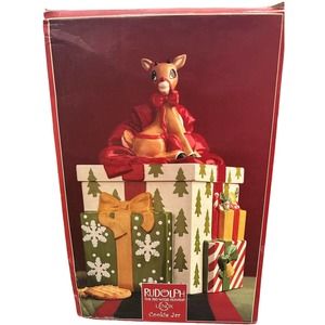 Vintage LENOX Rudolph the Red Nosed Reindeer COOKIE JAR 2002 w/Box
